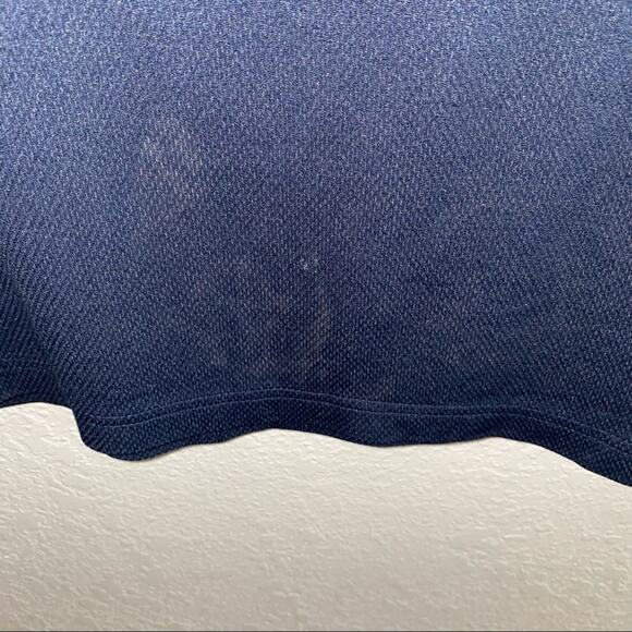 Vintage Champion V-Neck T-Shirt Medium Navy Yellow Athletic Sports Streetwear - Picture 6 of 6